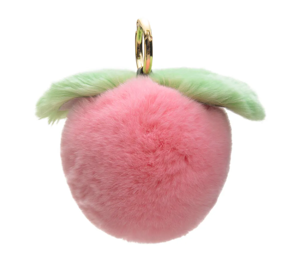 Fluffy Peach Keyring