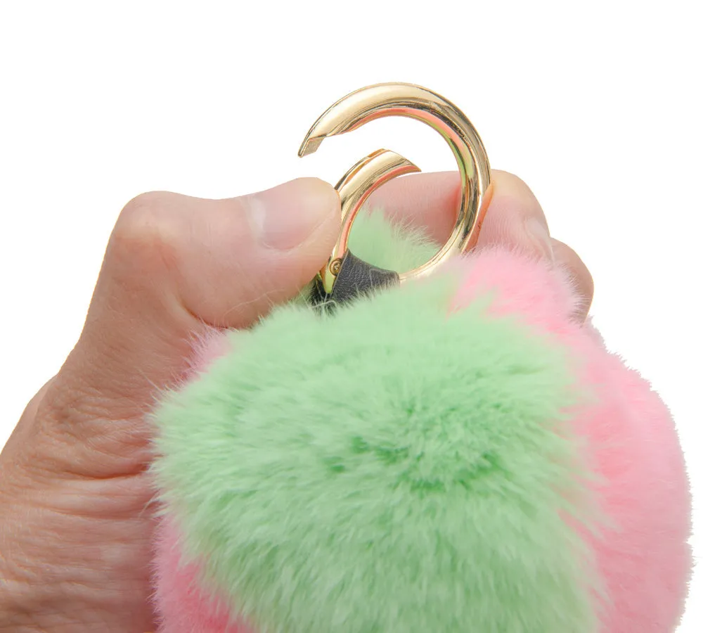 Fluffy Peach Keyring