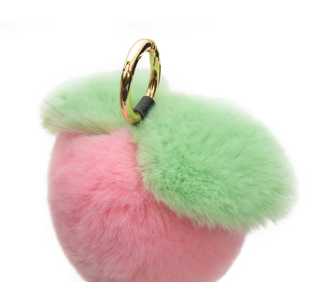 Fluffy Peach Keyring