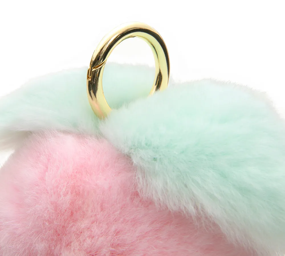 Fluffy Peach Keyring