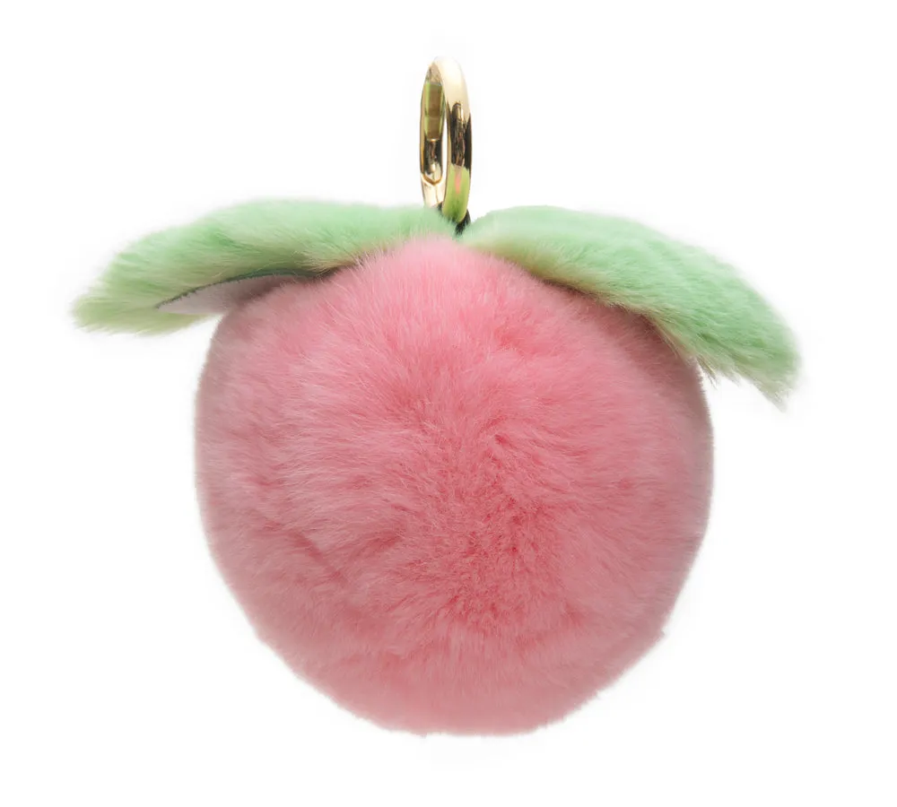 Fluffy Peach Keyring