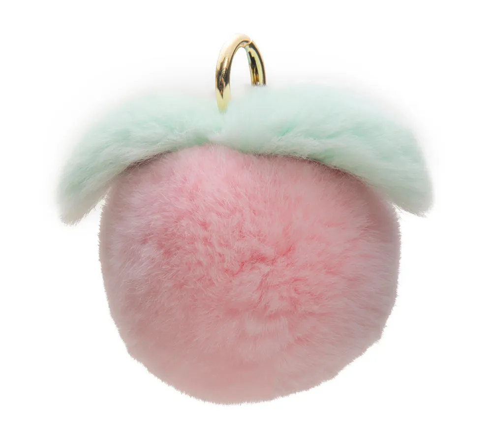 Fluffy Peach Keyring