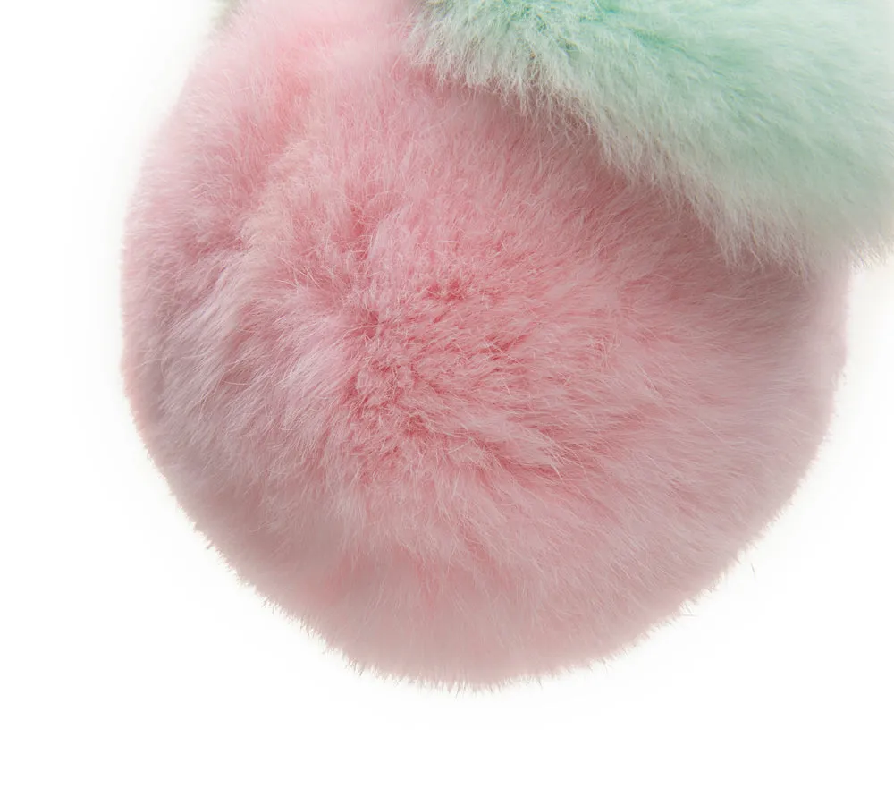 Fluffy Peach Keyring