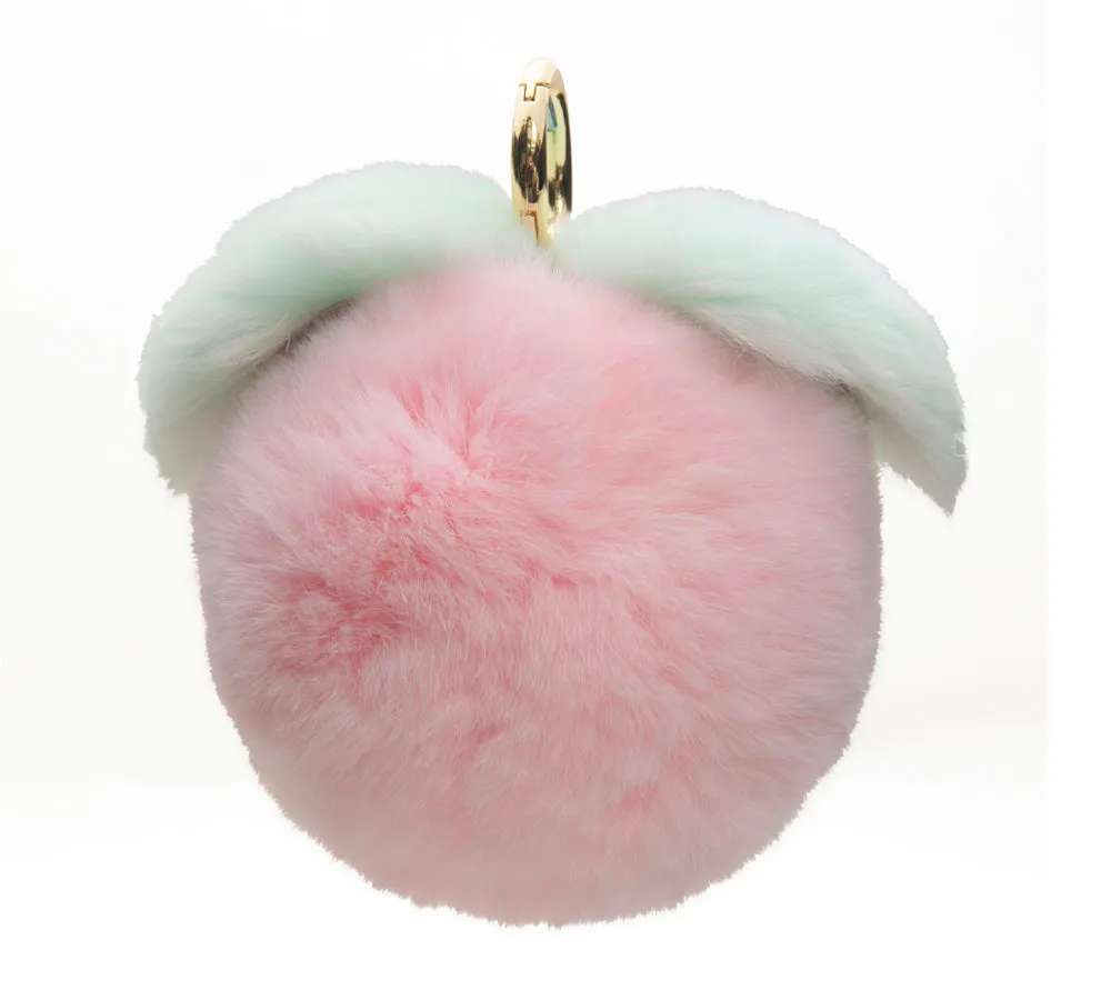 Fluffy Peach Keyring