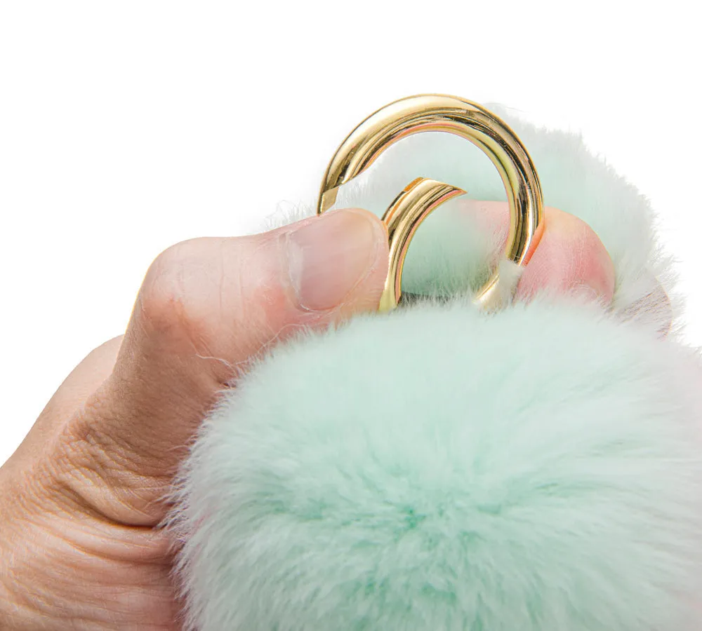 Fluffy Peach Keyring