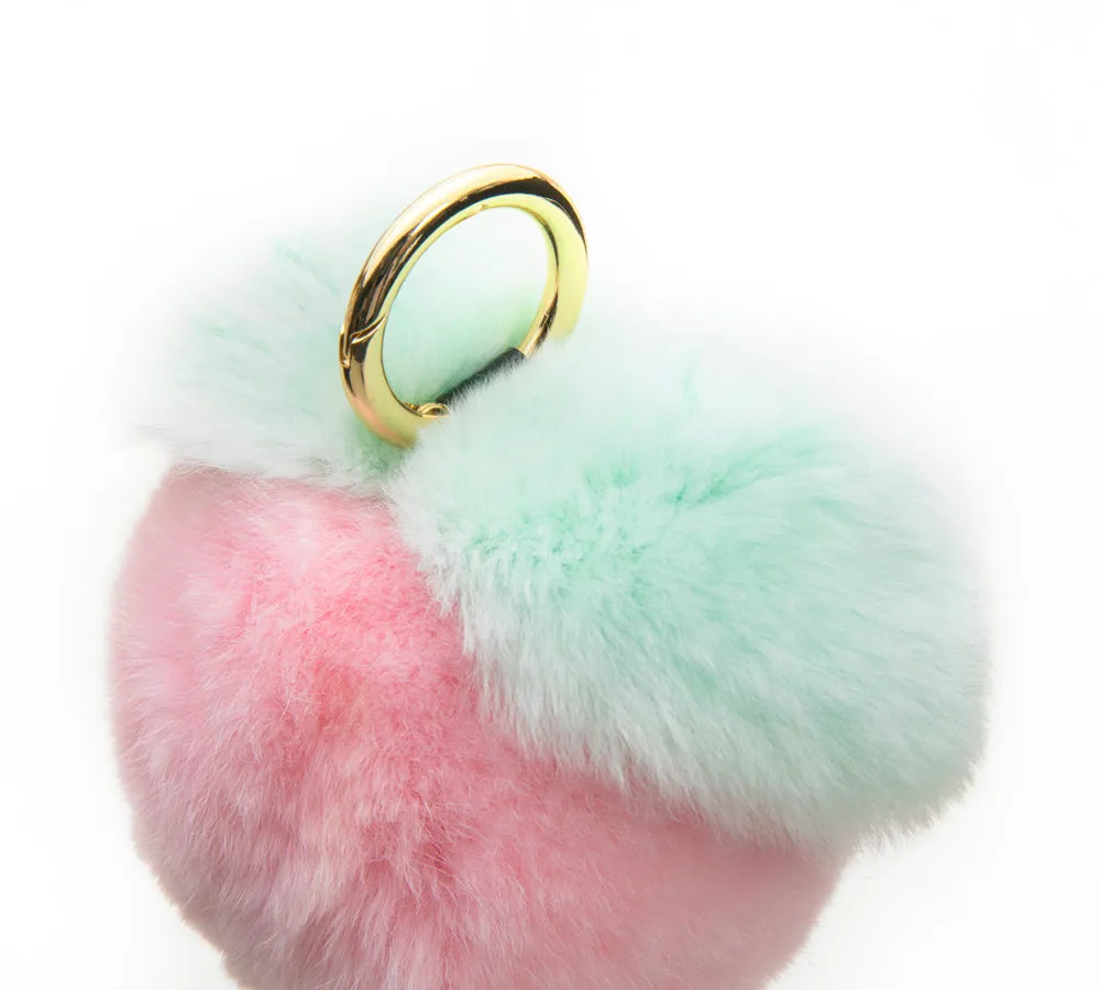 Fluffy Peach Keyring
