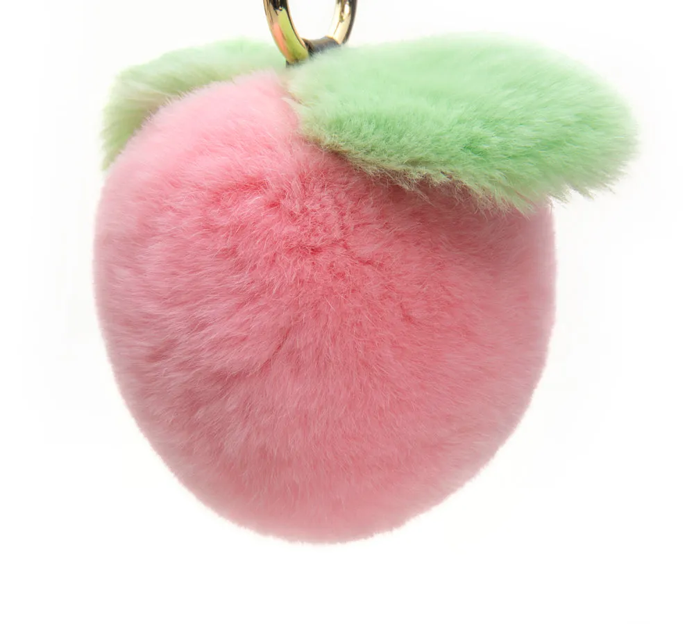 Fluffy Peach Keyring