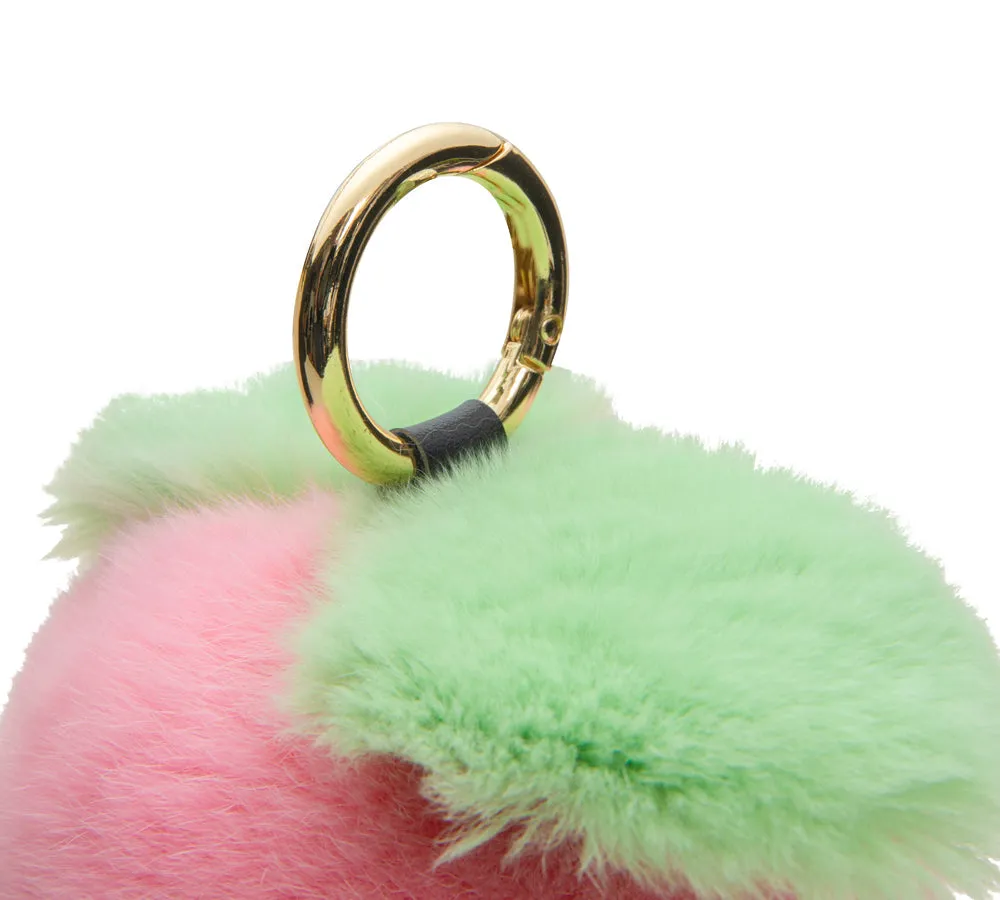 Fluffy Peach Keyring