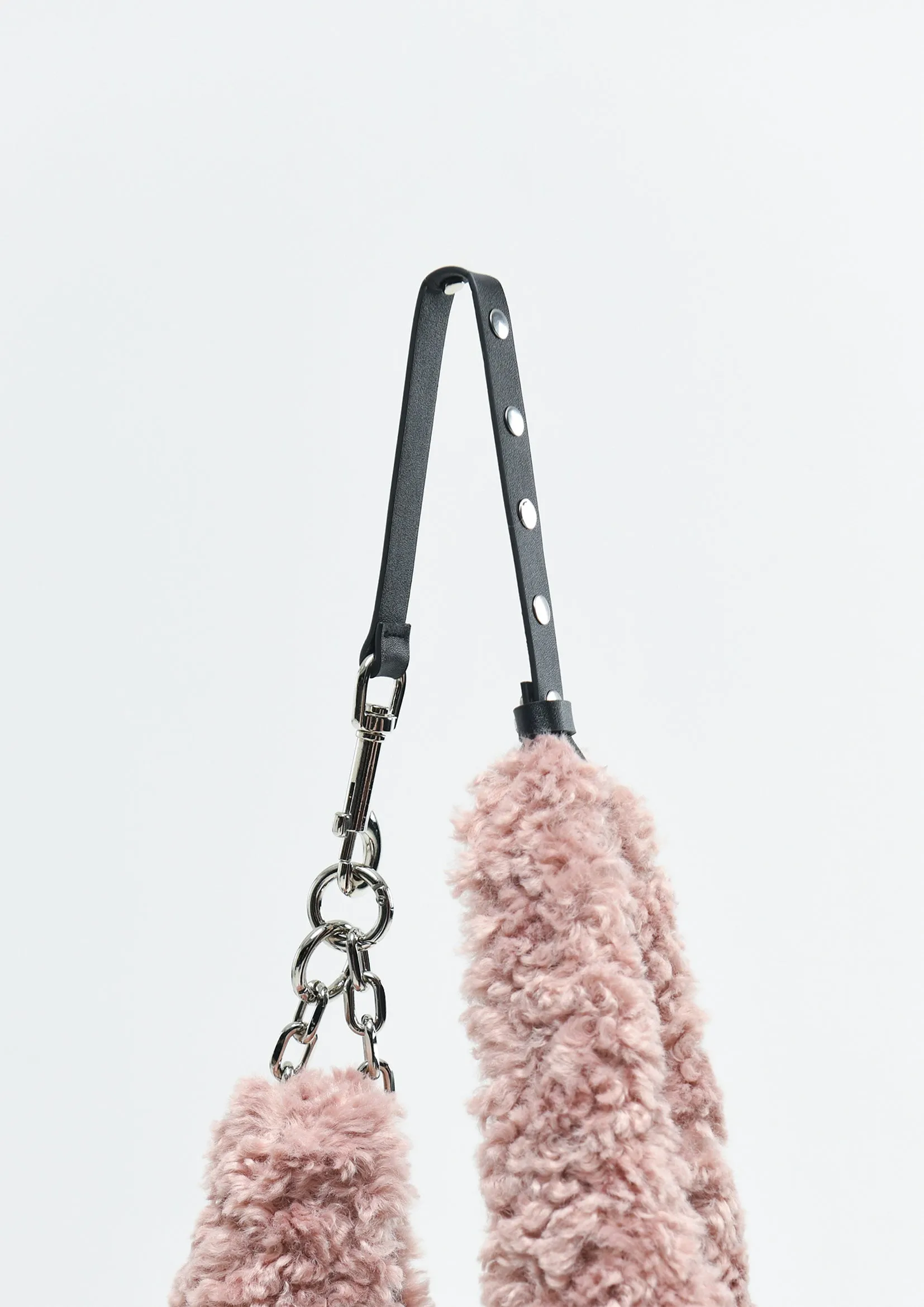 Fluffy tote bag - brown