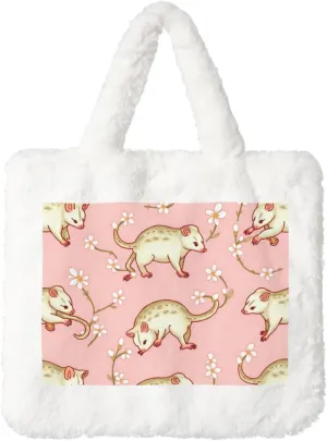 Fluffy Tote Bag Ladies Shoulder Bag Women Furry Tote Bag Plush Handbag Women Cute Bag for Women