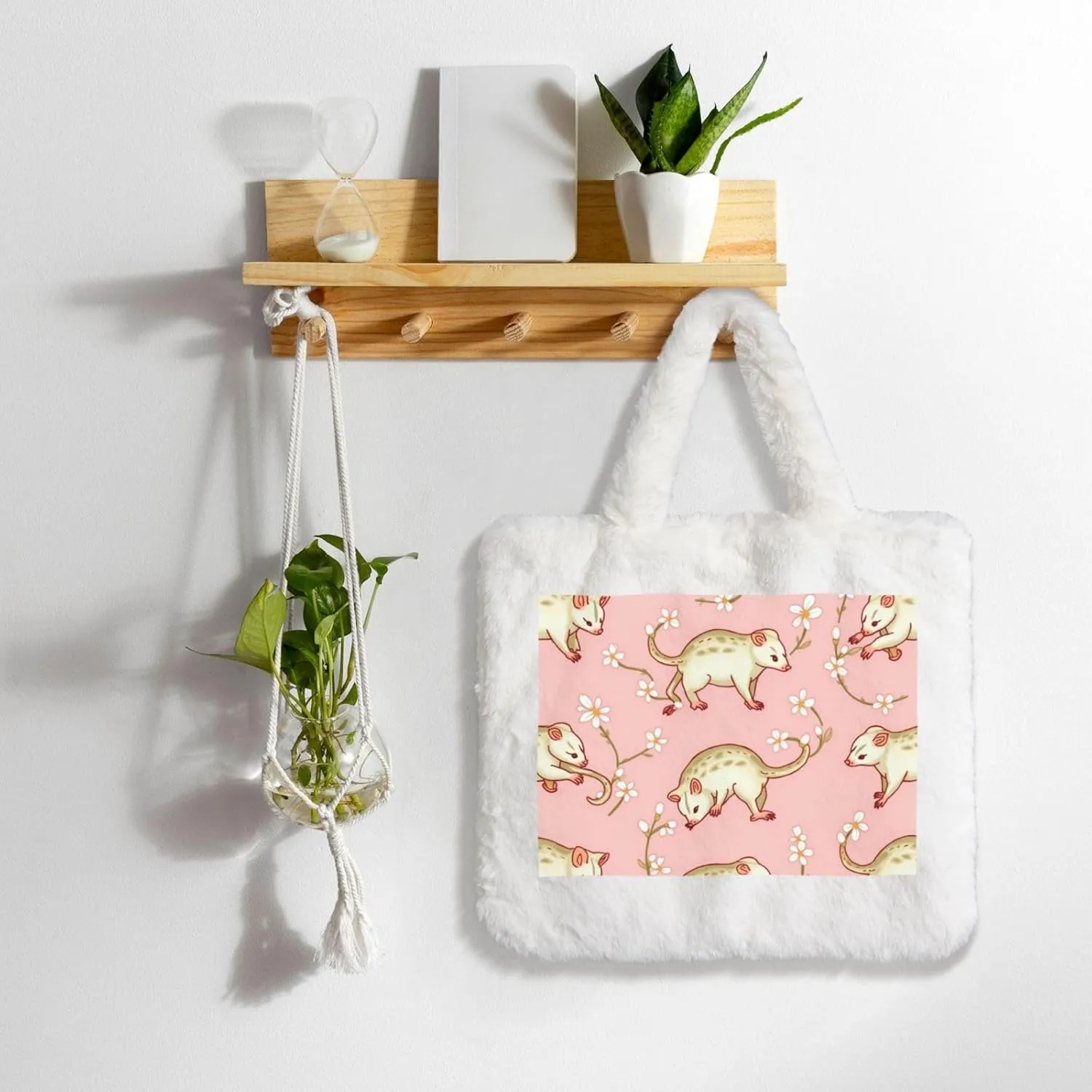 Fluffy Tote Bag Ladies Shoulder Bag Women Furry Tote Bag Plush Handbag Women Cute Bag for Women