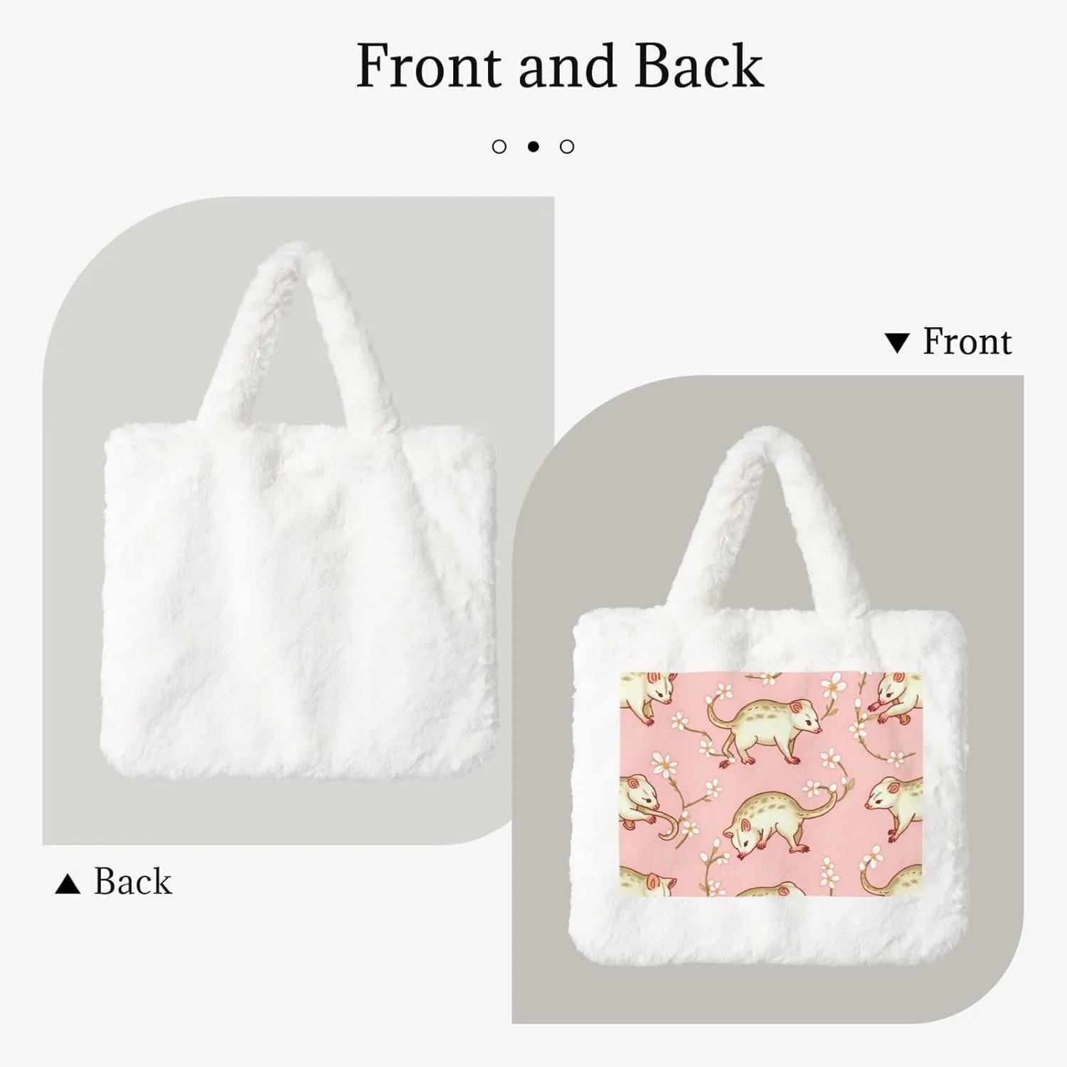 Fluffy Tote Bag Ladies Shoulder Bag Women Furry Tote Bag Plush Handbag Women Cute Bag for Women
