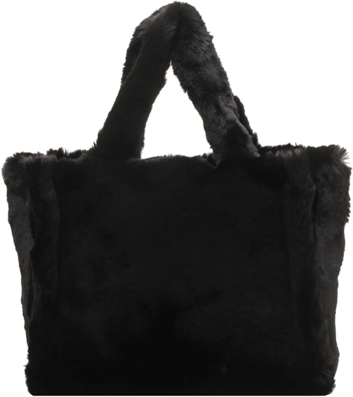 Fluffy Tote Bag Large Fur Purses for Women Winter Fuzzy Totes Furry Shoulder Handbag Plush Bags