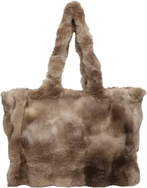 Fluffy Tote Bag Large Fur Purses for Women Winter Fuzzy Totes Furry Shoulder Handbag Plush Bags