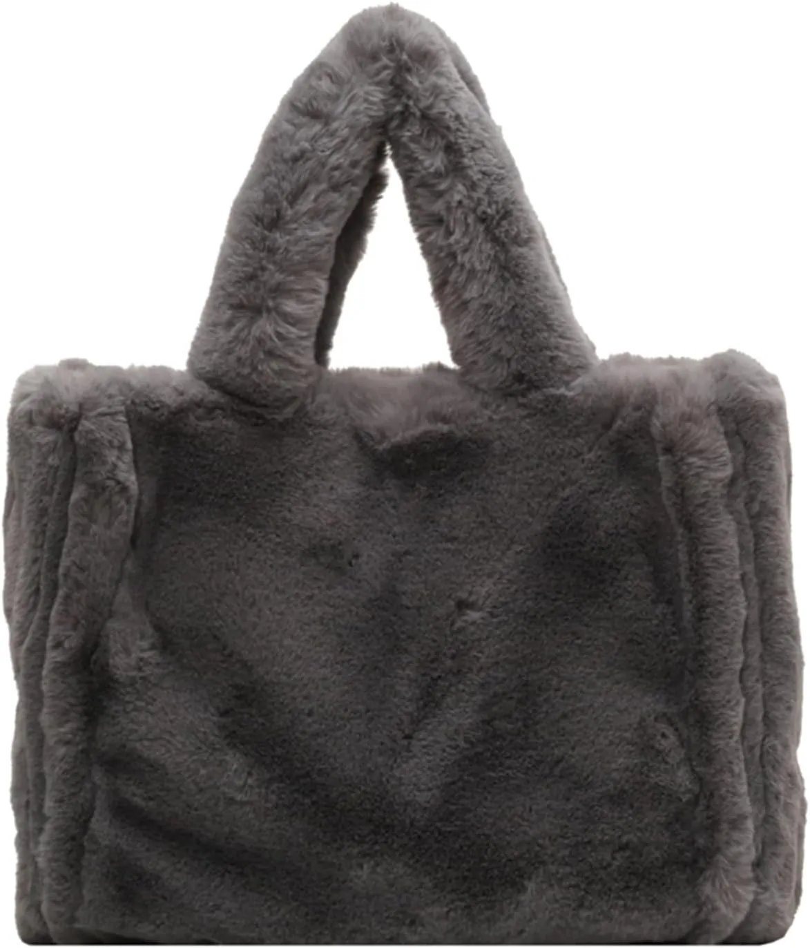 Fluffy Tote Bag Large Fur Purses for Women Winter Fuzzy Totes Furry Shoulder Handbag Plush Bags