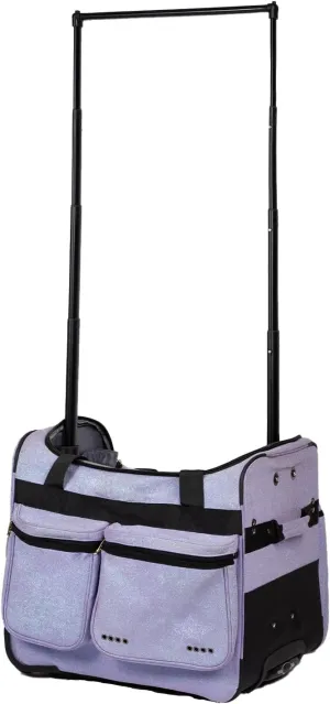 Foldable 20 Inch Dance Bag with Garment Rack, Dance Costumes Rolling Garment Bags for Travel, Garment Duffel Bag for Dancer, Collapsible Competition Bag with Wheels