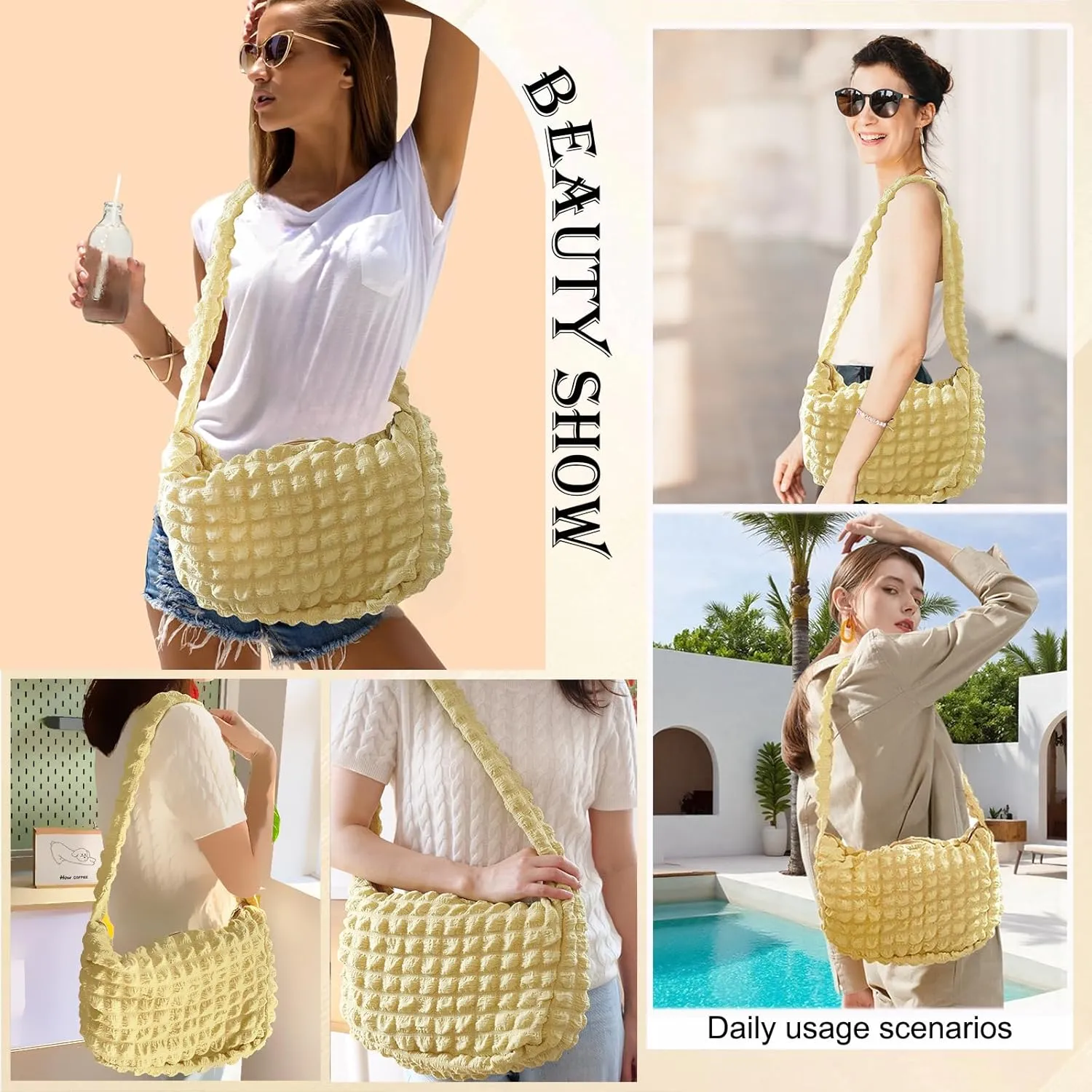 Foldable Travel Bag, Lightweight Tote, Wrinkle-Free Storage Bag, Nylon Multiple Compartments