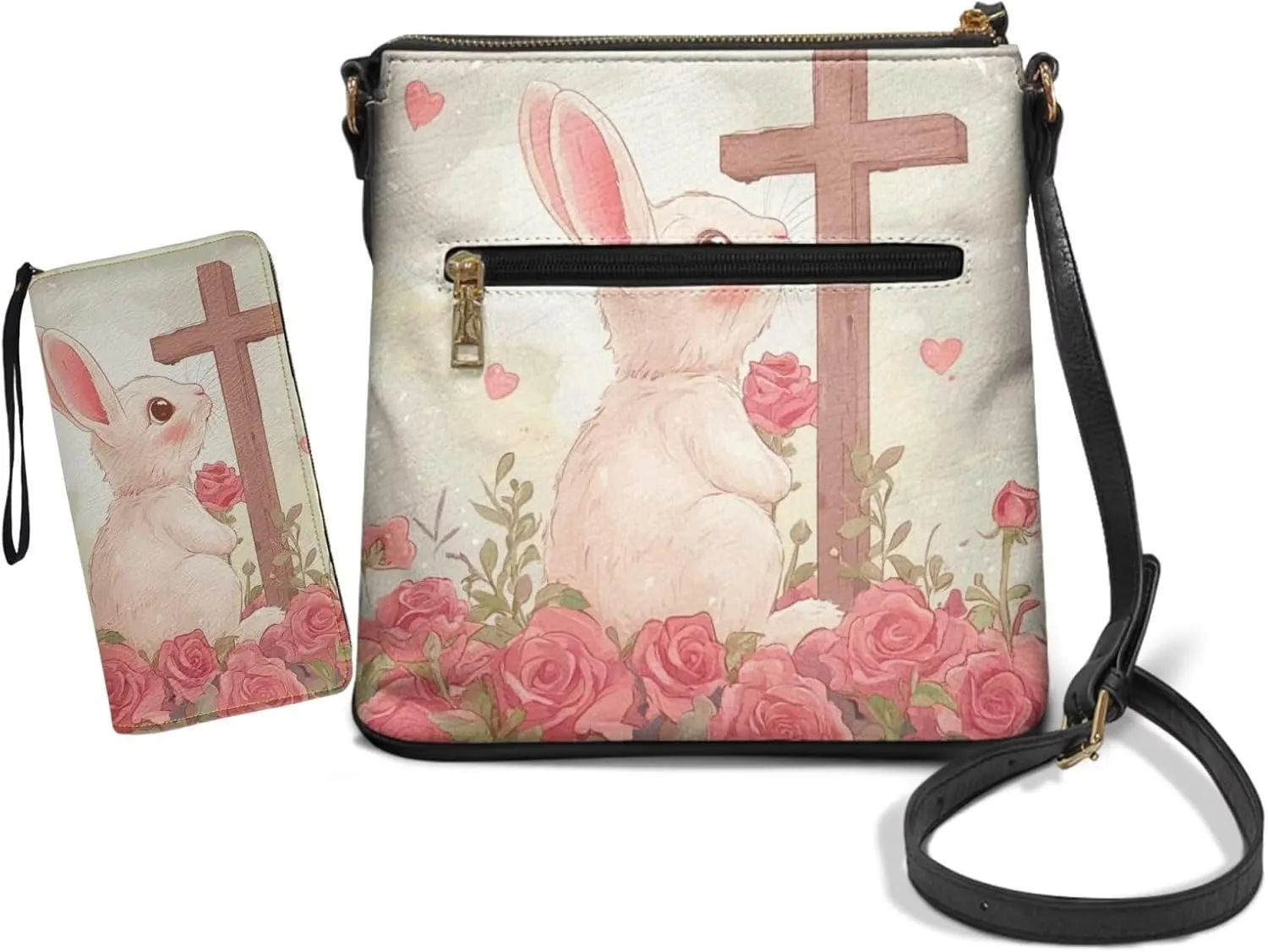 FOR U DESIGNS Purse and Wallet Set for Women Hobo Crossbody Bags Anti Theft Cute Shoulder Bags Valentine's Day Gifts for Her