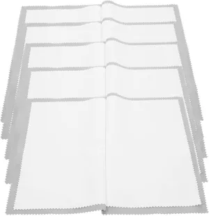 FRCOLOR 5pcs Double Layered Jewelry Polishing Cloths Gentle Wiping Cloths for Cleaning Pocket Sized Scratch Lint for Delicate Surfaces