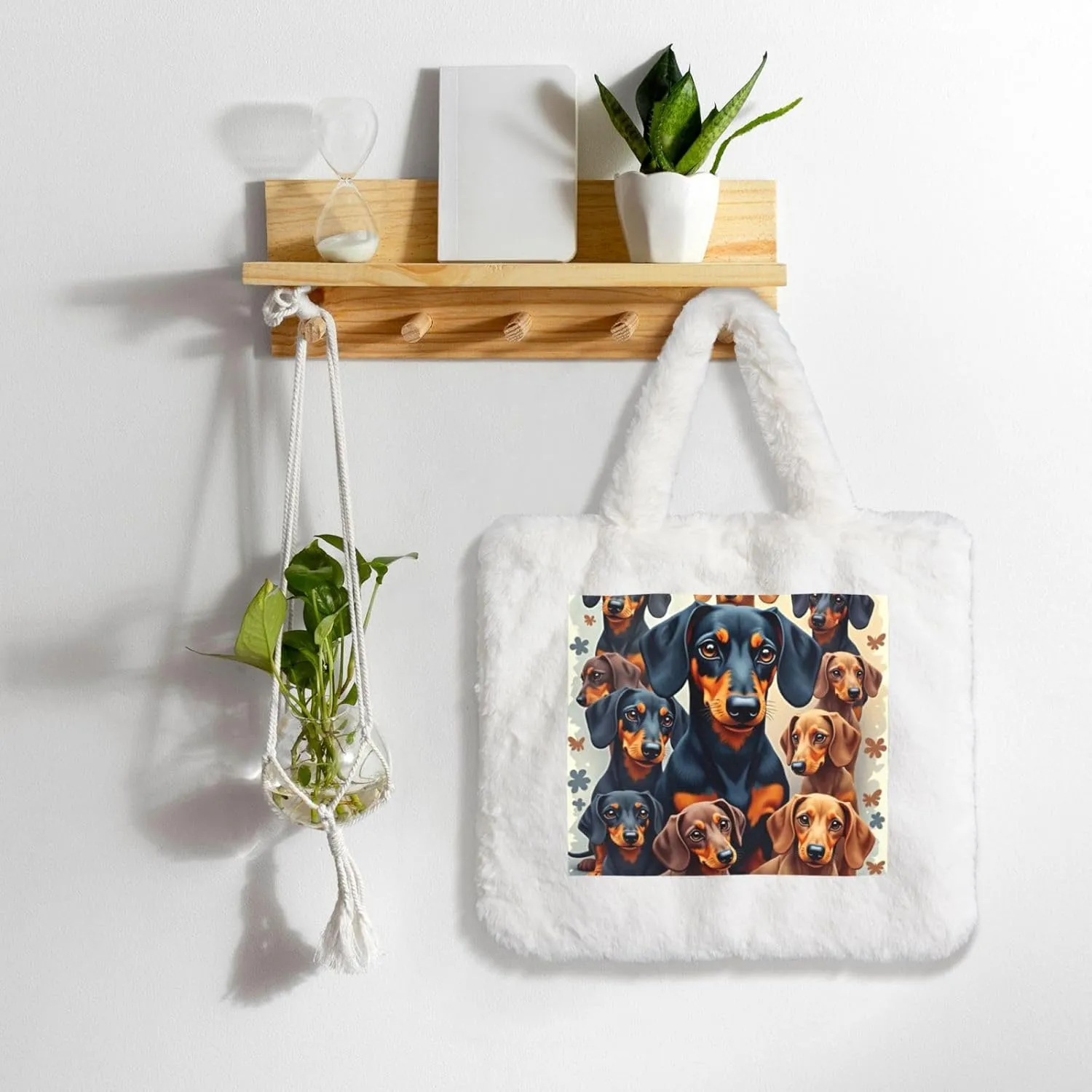Furry Purse for Women, Plush Shoulder Handbag Faux Fur Bag Fluffy Tote Bag, Winter Tote Handbag