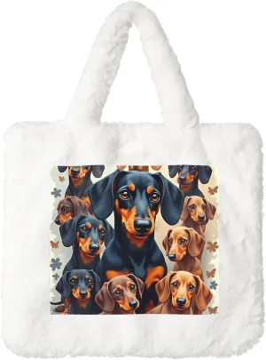 Furry Purse for Women, Plush Shoulder Handbag Faux Fur Bag Fluffy Tote Bag, Winter Tote Handbag