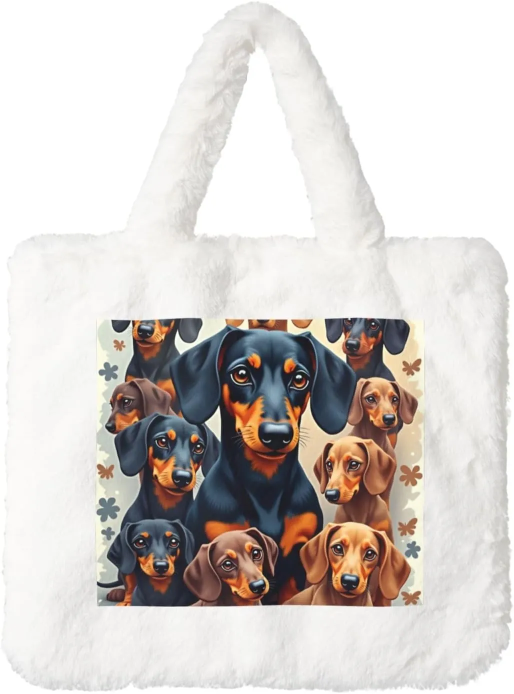 Furry Purse for Women, Plush Shoulder Handbag Faux Fur Bag Fluffy Tote Bag, Winter Tote Handbag