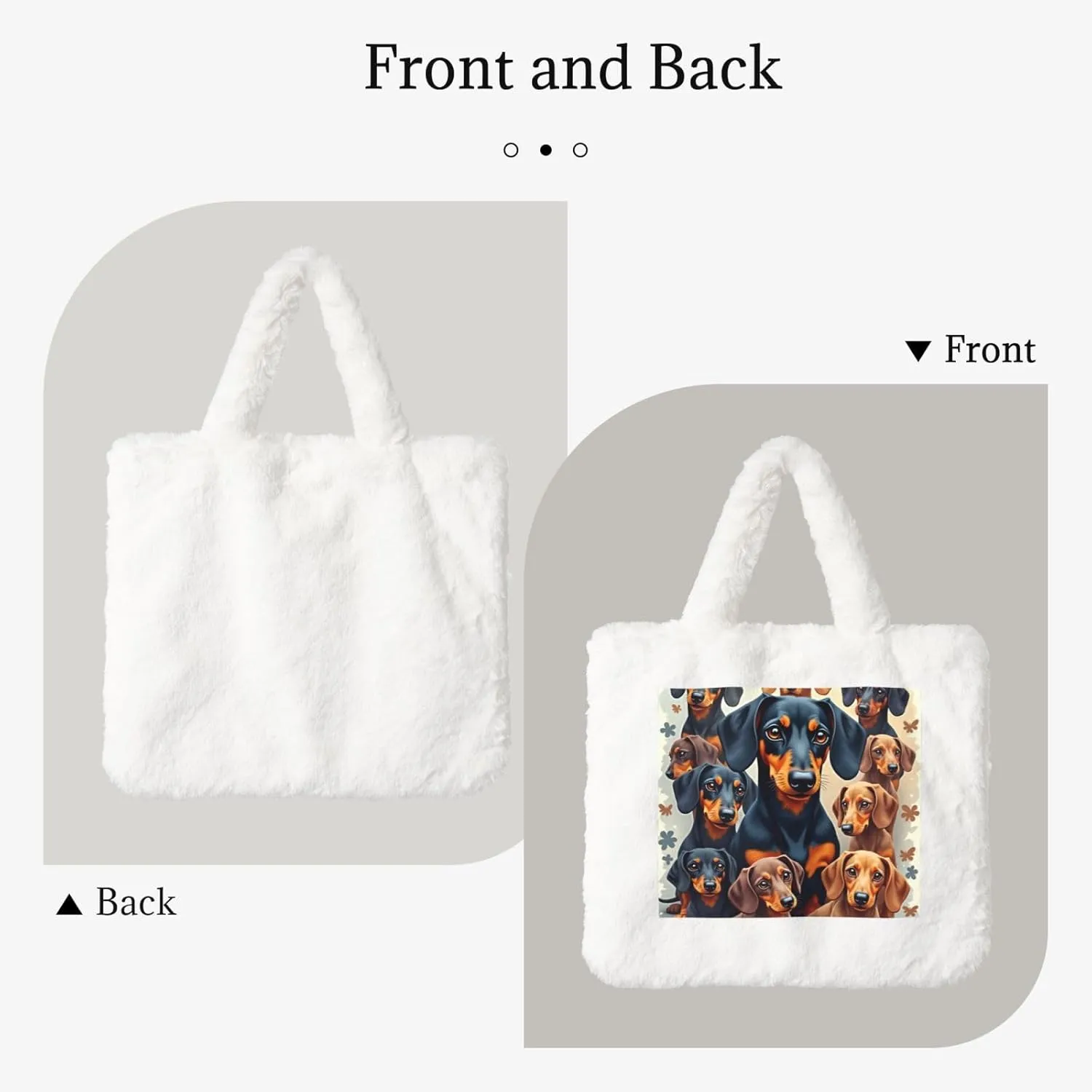 Furry Purse for Women, Plush Shoulder Handbag Faux Fur Bag Fluffy Tote Bag, Winter Tote Handbag