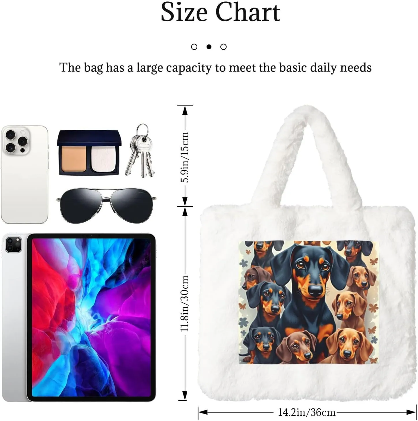 Furry Purse for Women, Plush Shoulder Handbag Faux Fur Bag Fluffy Tote Bag, Winter Tote Handbag