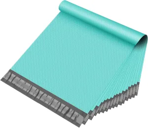 Fuxury Poly Mailers 10x13 Inch 100Pcs Shipping Bags for Clothing Embossed Dots Design Shipping Envelopes Waterproof Mailing Envelopes Self Seal Mailers Poly Bags Durable Package Bags Teal