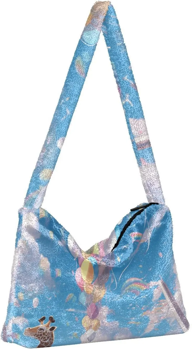 GAIGEO Little Bear Behind the Broken Wall Womens Shoulder Bag, Shoulder Bag with Pocket, Lightweight Handbags for Women