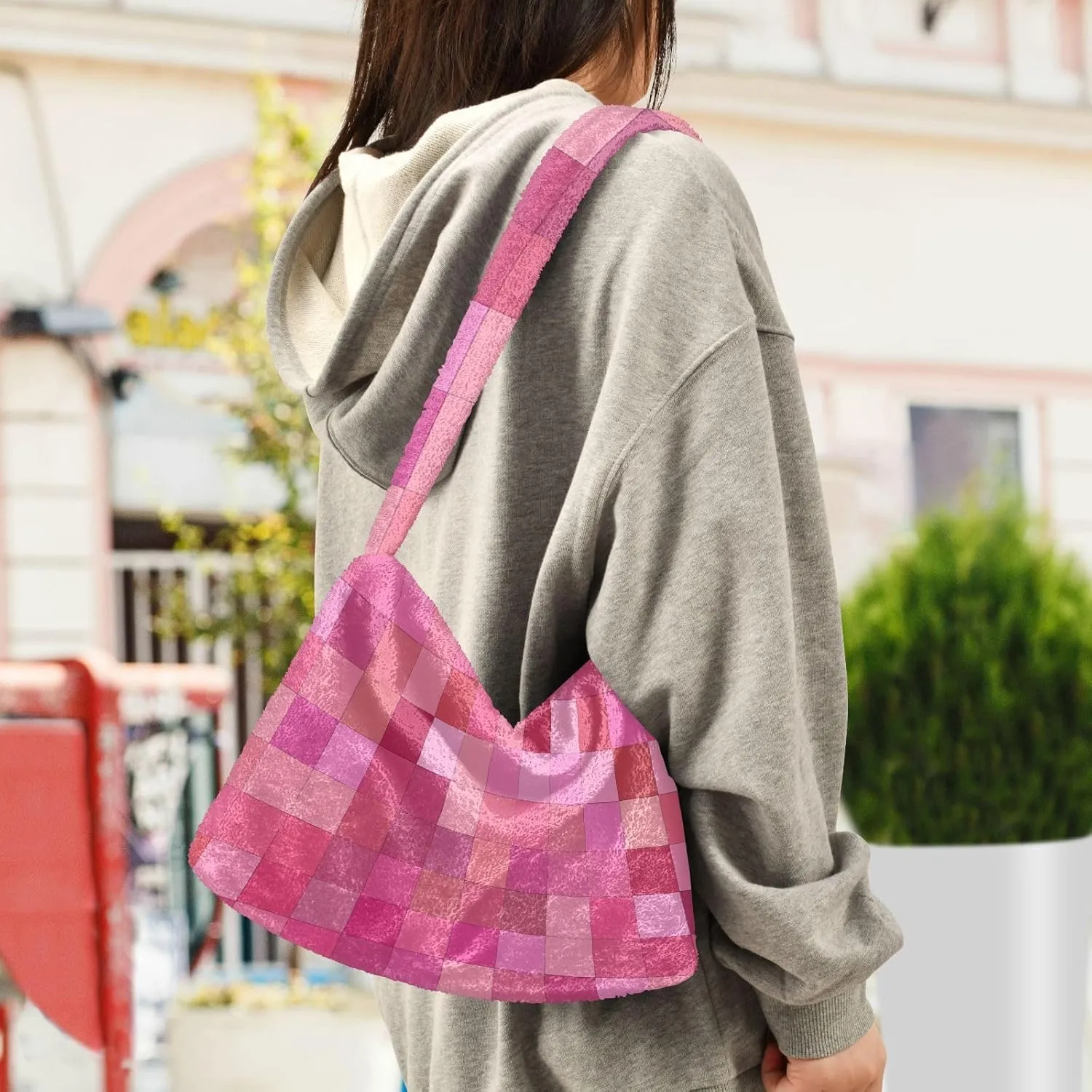 GAIGEO Pink Cupcakes Ladies Shoulder Bags, Medium Handbags for Women, Autumn Handbags