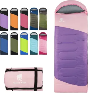 GEERTOP Backpacking Sleeping Bag for Camping, Lightweight Sleeping Bags for Adults Kids Summer Warm Cold Weather Hiking Travel