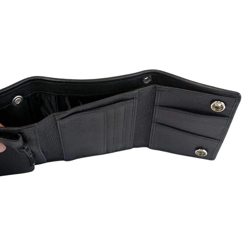 Genuine Cowhide Leather Biker Wallet