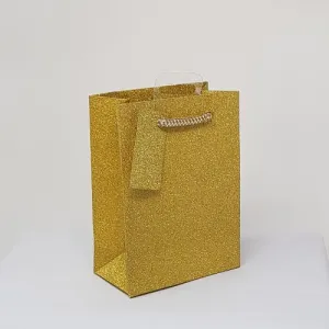 Gift Wrap - Gift Bag / Extra Small - Sparkly Gold