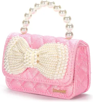 Gifts for Little Girls Cute Toddler Purse Kids Baby Sparkly Bow Handbags Small Crossbody Shoulder Bags Toys Presents