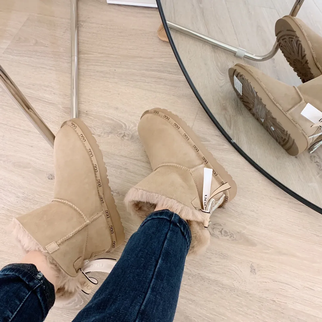 Glittery Bow Ugg Boots