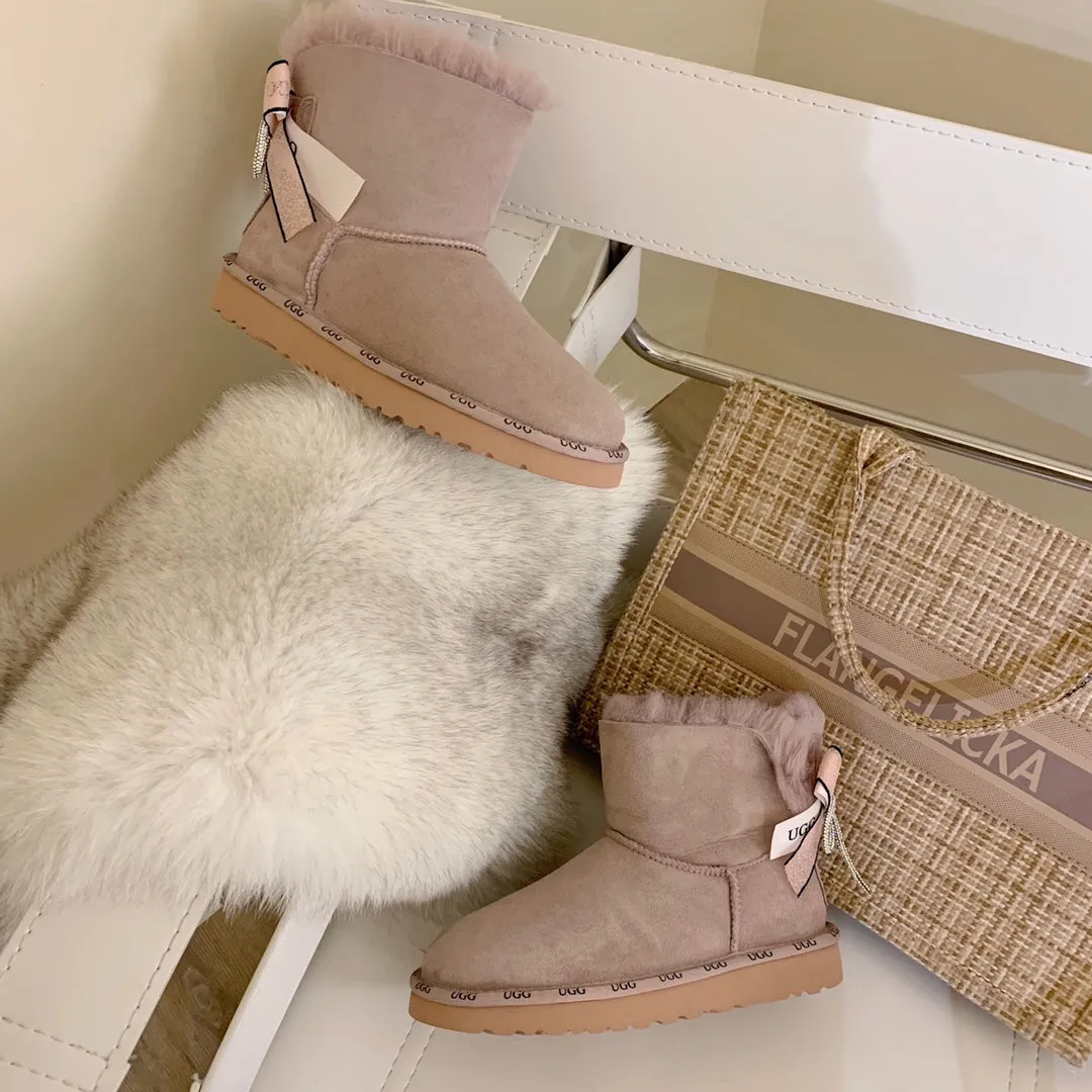 Glittery Bow Ugg Boots