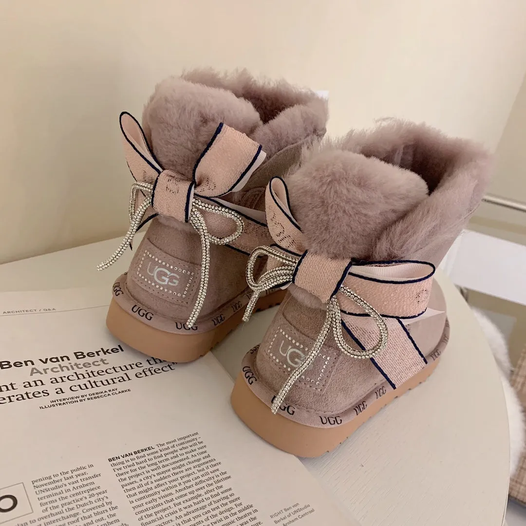 Glittery Bow Ugg Boots