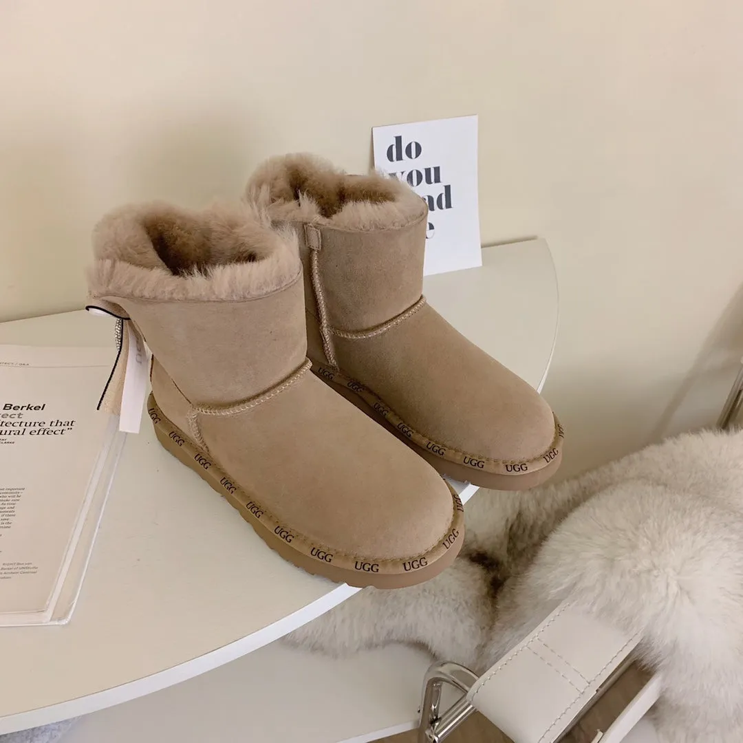 Glittery Bow Ugg Boots