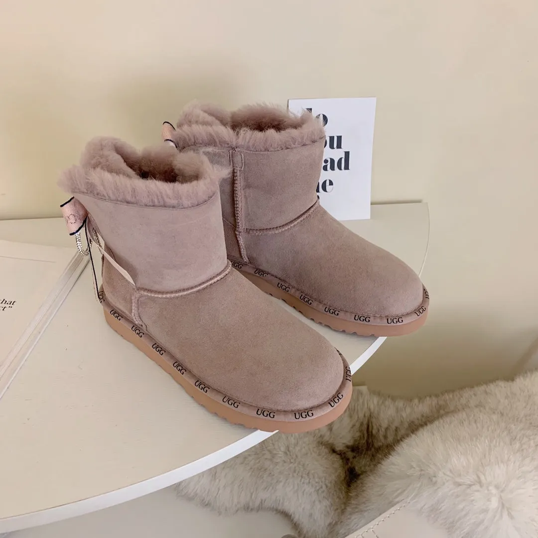 Glittery Bow Ugg Boots