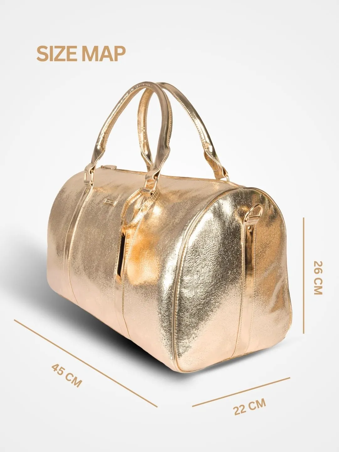 Glittery Gold cabin bag with toiletry pouch