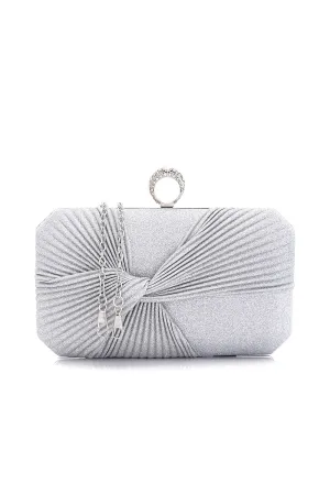 Glittery Twisted Front Clutch
