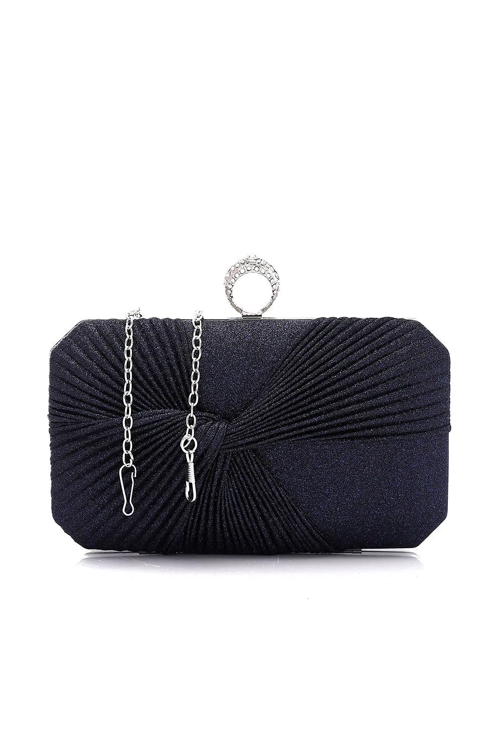 Glittery Twisted Front Clutch