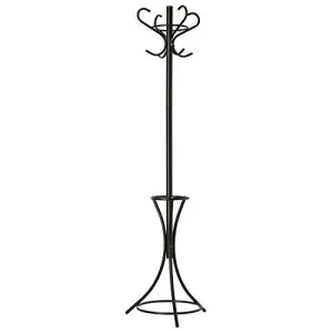 Gray Bunny GB-6808 Metal Coat Rack, Hat Stand, Umbrella Holder, Hall Tree, Black, for Home or Office