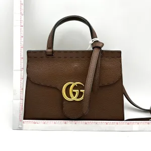 GUCCI Calfskin Mini Pearly GG Marmont Top Handle Bag Porcelain Rose LA24717