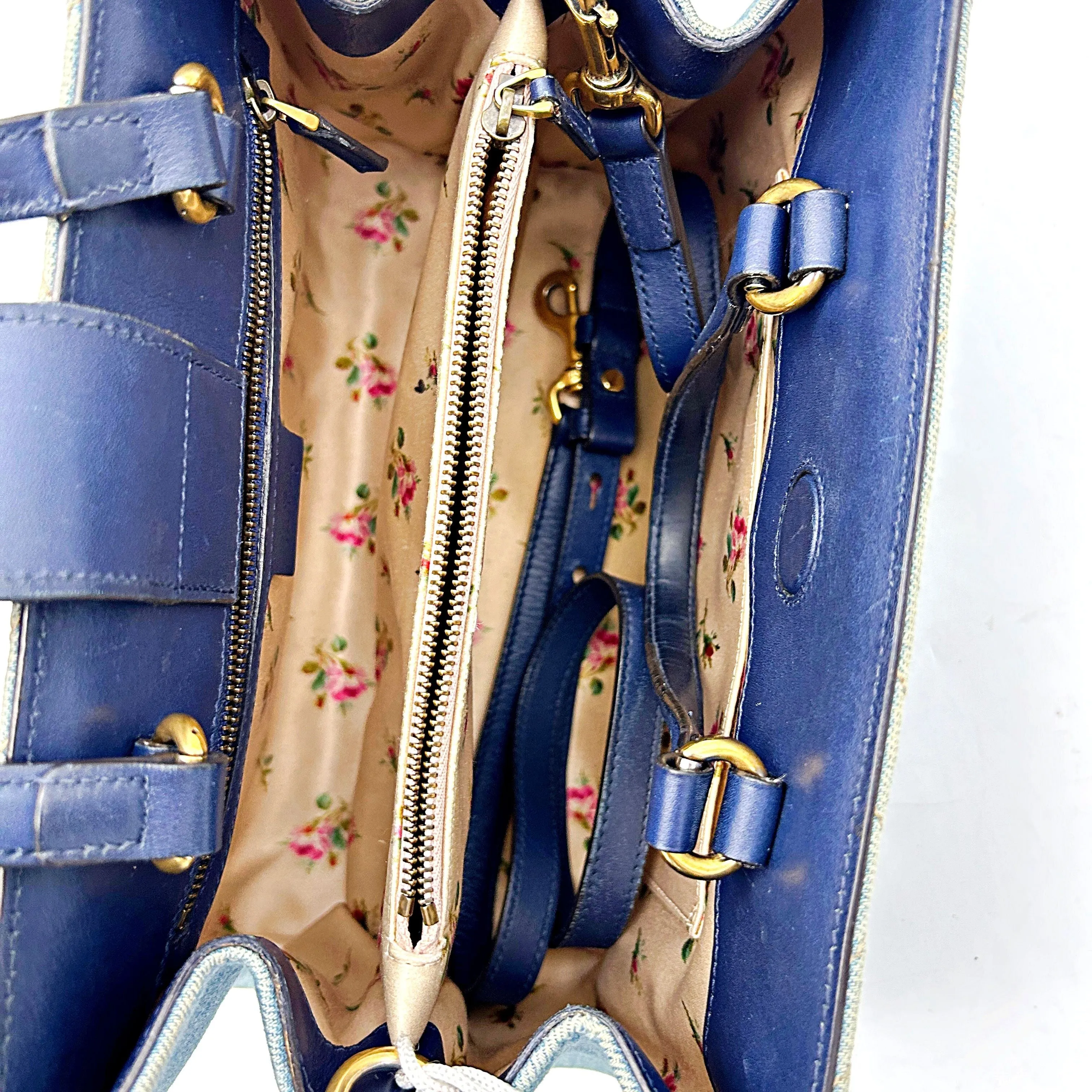 Gucci Double G Marmont Small - Blue Handle Bags, Handbags LA26916
