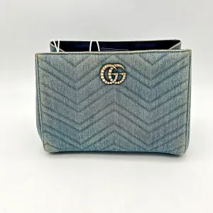 Gucci Double G Marmont Small - Blue Handle Bags, Handbags LA26916