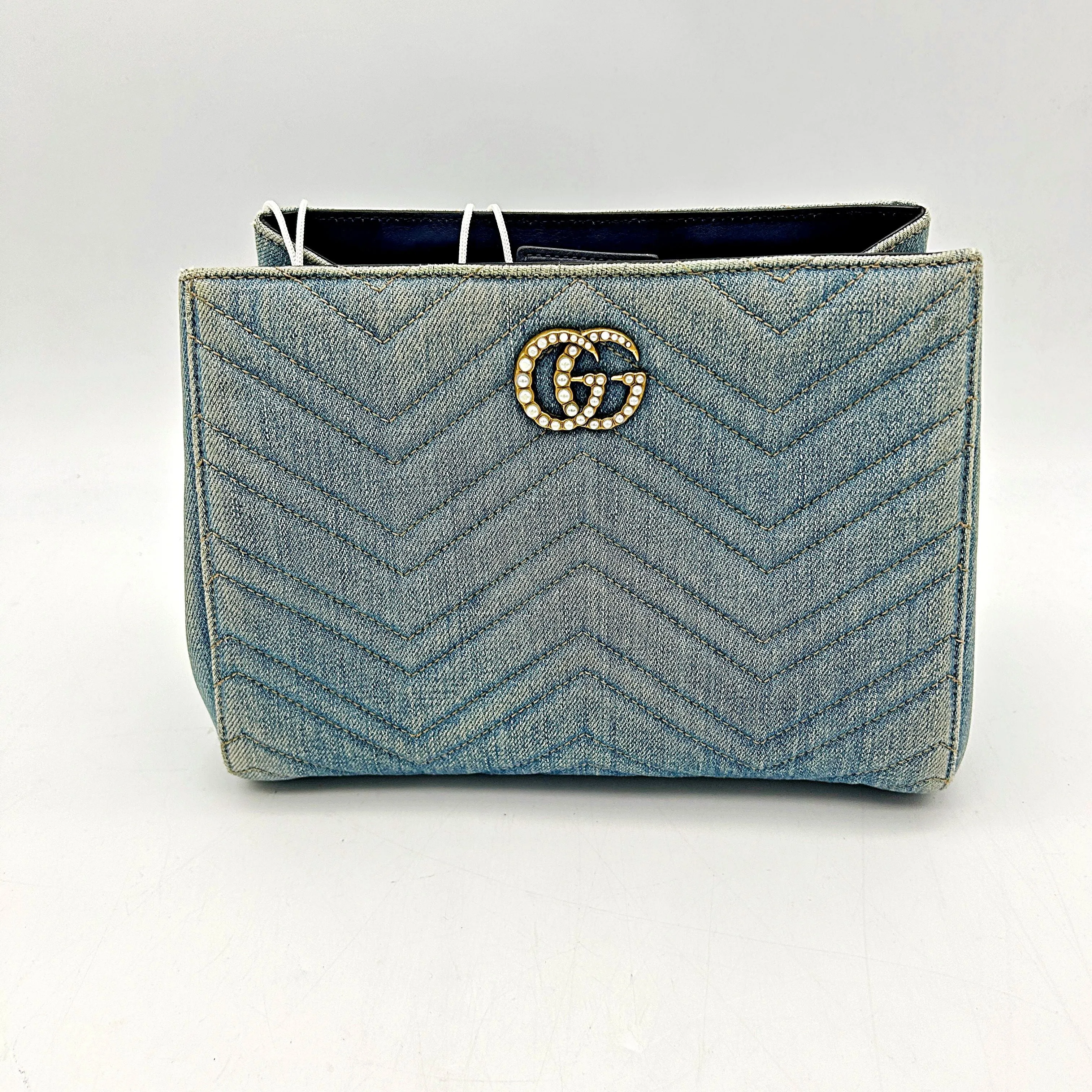 Gucci Double G Marmont Small - Blue Handle Bags, Handbags LA26916