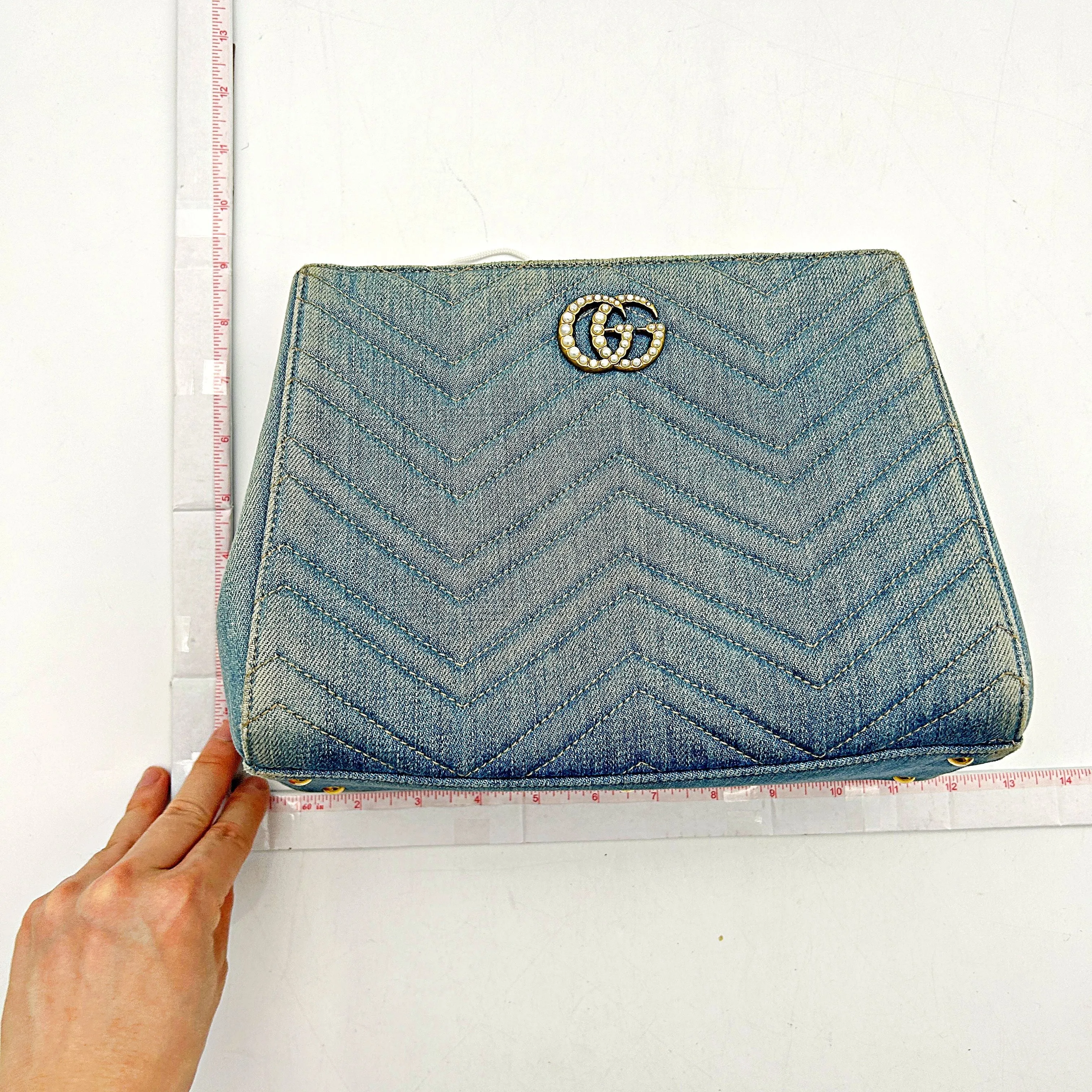 Gucci Double G Marmont Small - Blue Handle Bags, Handbags LA26916