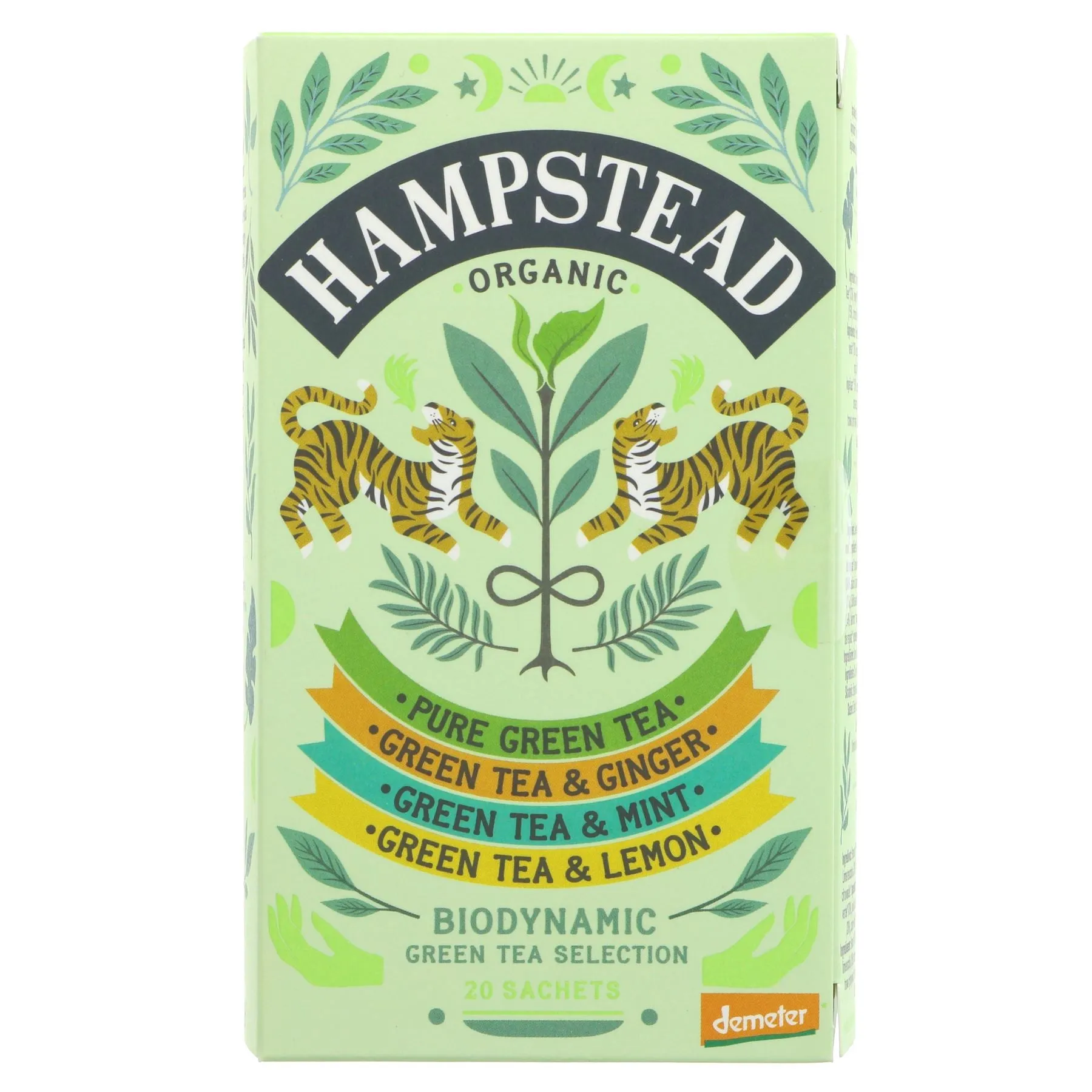 Hampstead Tea | Green Tea Selection - 5 Different Green Teas | 20 bags